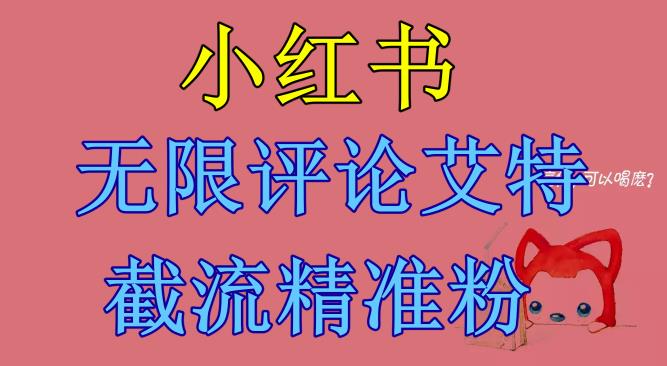 小红书无限评论艾特截流精准粉（软件+教程）-辉硕副业