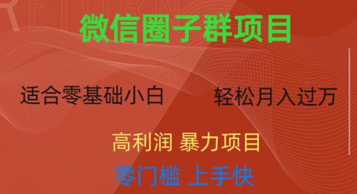 微信资源圈子群项目，零门槛，易上手，一个群1元，一天轻轻松松300+【揭秘】-辉硕副业