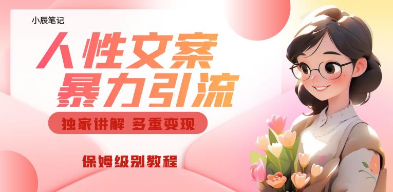 独家人性文案玩法，暴力引流多重变现，保姆级教程【揭秘】-辉硕副业