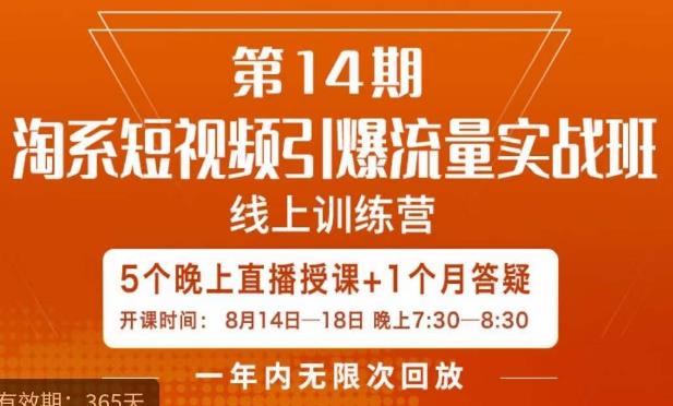 南掌柜·淘系短视频引爆流量实战班，​短视频是一个没有天花板的流量入口-辉硕副业