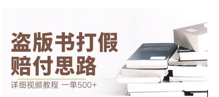 最新盗版书赔付打假项目，一单利润500+【详细玩法视频教程】【仅揭秘】-辉硕副业