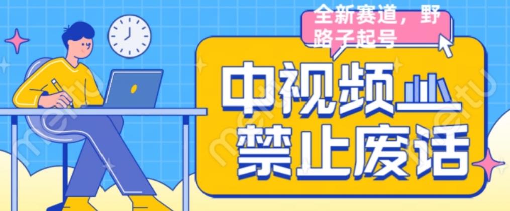 外面售价1599的中视频禁止废话系列视频制作教程，全新蓝海玩法-辉硕副业
