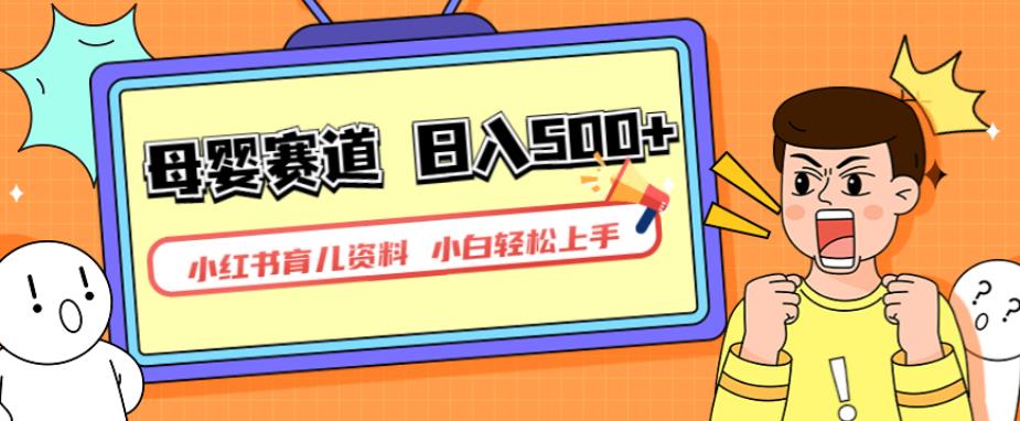小红书育儿资料，一部手机可操作，多种变现方式，日入500+，私域变现，长期可持续项目【揭秘】-辉硕副业