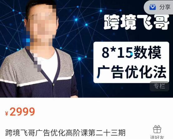 跨境飞哥·广告优化高阶课第二十三期，​8*15数模广告优化法，用数据驱动决策-辉硕副业