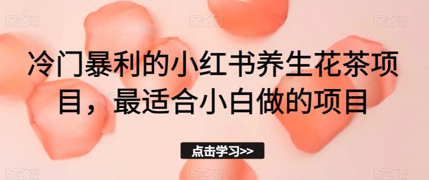 冷门暴利的小红书养生花茶项目，最适合小白做的项目【揭秘】-辉硕副业