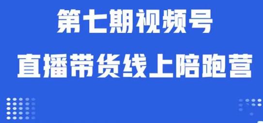 视频号直播带货线上陪跑营第七期：算法解析+起号逻辑+实操运营-辉硕副业
