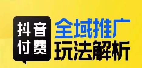 抖音付费全域推广玩法解析，抓住平台红利，小付费撬动大流量-辉硕副业
