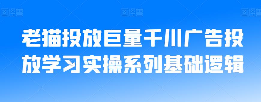 老猫投放巨量千川广告投放学习实操系列基础逻辑-辉硕副业