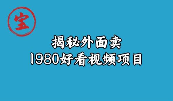 宝哥揭秘外面卖1980好看视频项目，投入时间少，操作难度低-辉硕副业