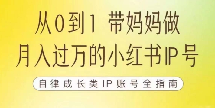 100天小红书训练营【7期】，带你做自媒体博主，每月多赚四位数，自律成长IP账号全指南-辉硕副业
