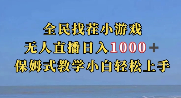全民找茬小游戏直播玩法，抖音爆火直播玩法，日入1000+-辉硕副业