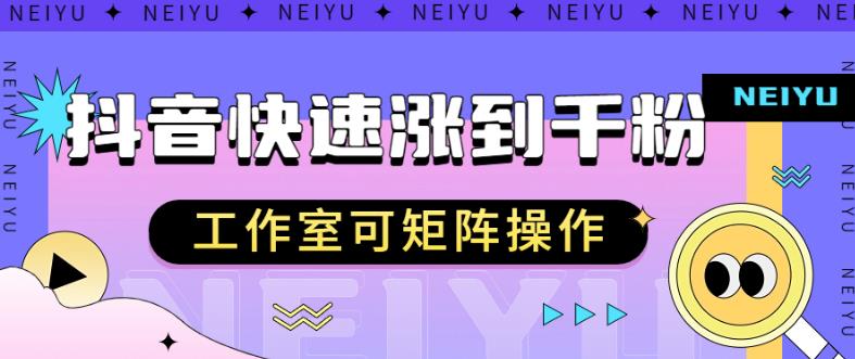 抖音快速涨粉秘籍，教你如何快速涨到千粉，工作室可矩阵操作【揭秘】-辉硕副业