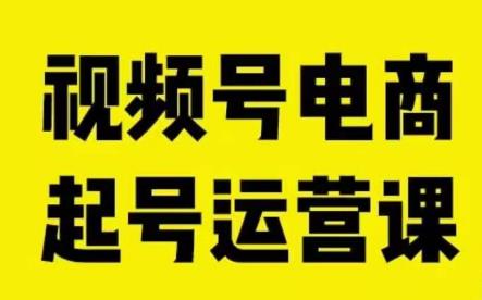 视频号电商起号运营课，教新人如何自然流起号，助力商家0-1突破-辉硕副业