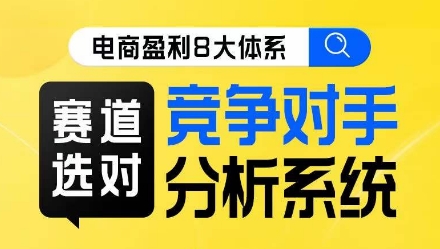 电商盈利8大体系·赛道选对，​竞争对手分析系统线上课-辉硕副业