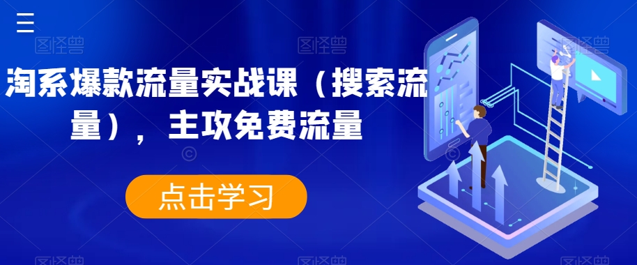 淘系爆款流量实战课（搜索流量），主攻免费流量-辉硕副业