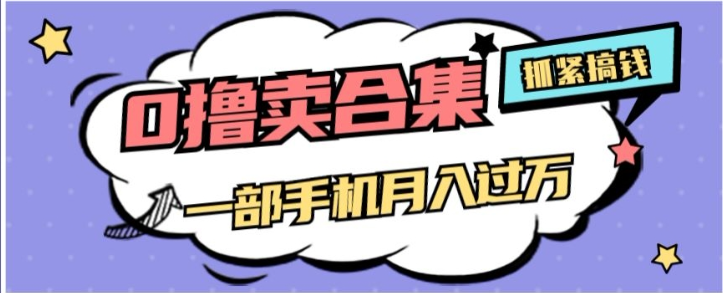 0撸项目月入过万，售卖全套ai工具合集，一单29.9元，一部手机即可【揭秘】-辉硕副业
