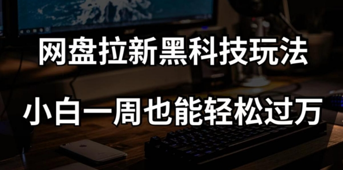 网盘拉新黑科技玩法，小白一周也能轻松过万【全套视频教程+黑科技】【揭秘】-辉硕副业