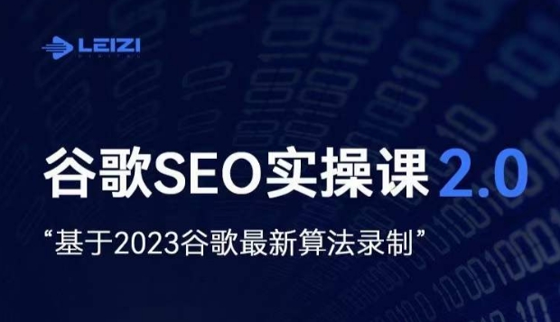 雷子·谷歌SEO 2.0实战课，独立站询盘自由必备，基于2023谷歌最新算法录制-辉硕副业