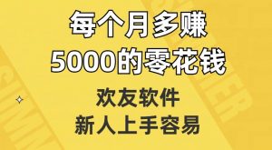 欢友软件,新人上手容易,每个月多赚5000的零花钱【揭秘】-辉硕副业