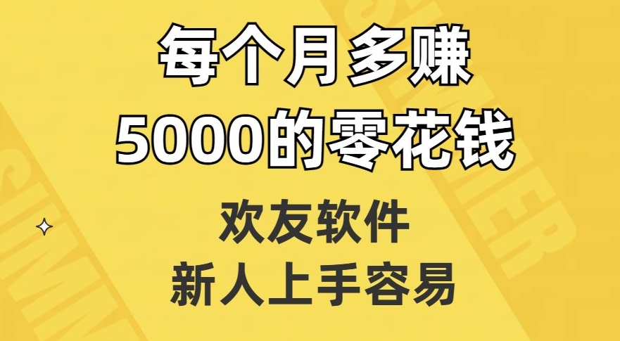 欢友软件，新人上手容易，每个月多赚5000的零花钱【揭秘】-辉硕副业