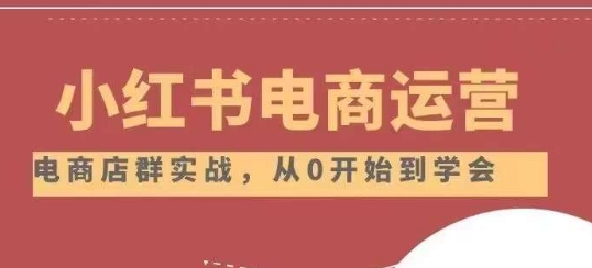小红书店铺运营从小白到大神2.0，从入门到精通-辉硕副业