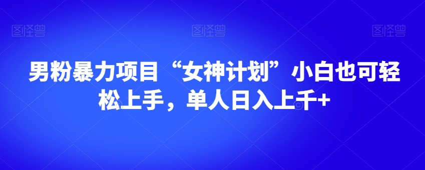 男粉暴力项目“女神计划”小白也可轻松上手，单人日入上千+【揭秘】-辉硕副业
