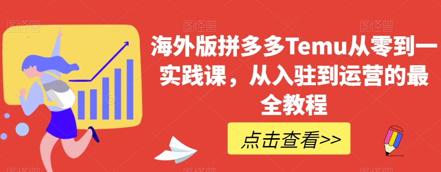 海外版拼多多Temu从零到一实践课，从入驻到运营的最全教程-辉硕副业