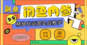 闲鱼精细化运营入门+高阶实战教学,从底层逻辑到轻松变现,多维度玩转闲鱼副业-辉硕副业
