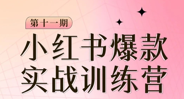 小红书博主爆款训练营第11期，手把手教你从0-1做小红书，从定位到起号到变现-辉硕副业