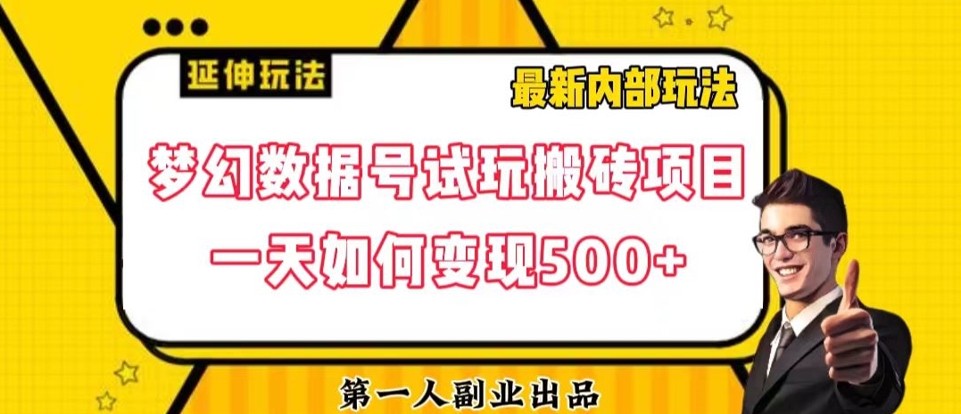 数据号回归玩法游戏试玩搬砖项目再创日入500+【揭秘】-辉硕副业