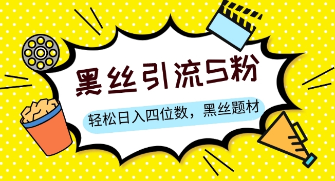 S粉变现，轻松日入四位数，黑丝题材+情感话术【揭秘】-辉硕副业