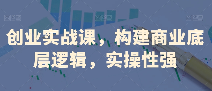 创业实战课，​构建商业底层逻辑，实操性强-辉硕副业