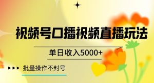 视频号囗播视频直播玩法,单日收入5000+,批量操作不封号【揭秘】-辉硕副业