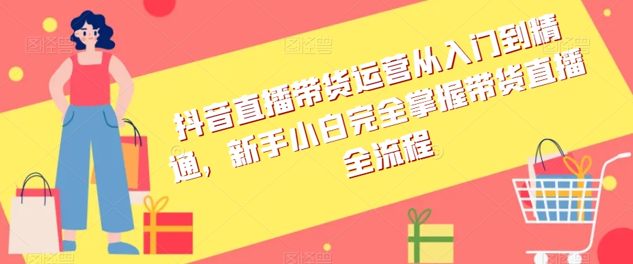 抖音直播带货运营从入门到精通，新手小白完全掌握带货直播全流程-辉硕副业