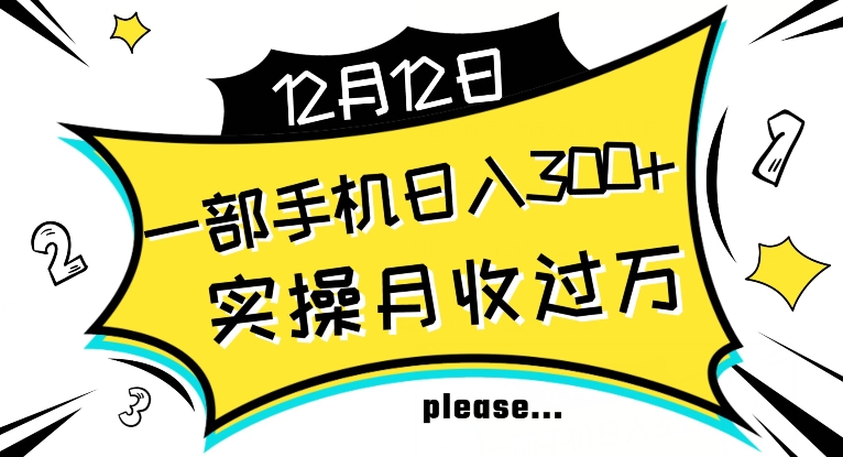【全网变现首发】新手实操单号日入500+，渠道收益稳定，项目可批量放大【揭秘】-辉硕副业