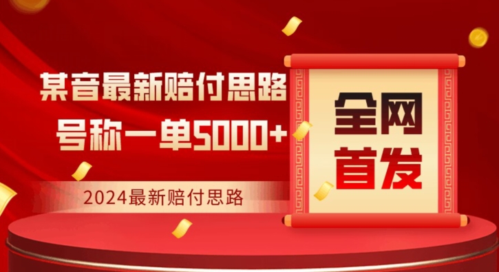 全网首发，2024最新抖音赔付项目，号称一单5000+保姆级拆解【仅揭秘】-辉硕副业