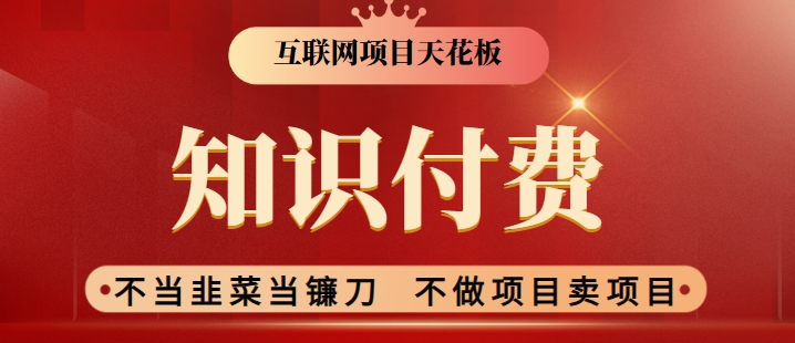 2024互联网项目天花板，新手小白也可以通过知识付费月入10W，实现财富自由【揭秘】-杨大侠副业网