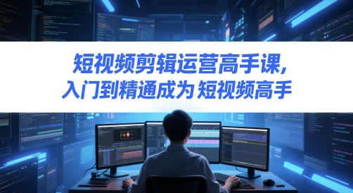 短视频剪辑运营高手课，入门到精通成为短视频高手-辉硕副业
