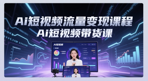 Ai短视频流量变现课程，Ai短视频带货课-辉硕副业