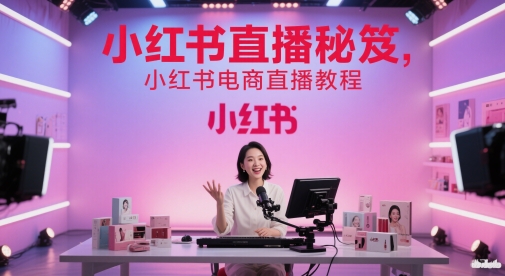 小红书直播秘笈，小红书电商直播教程-辉硕副业