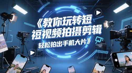 教你玩转短视频拍摄剪辑，轻松拍出手机大片-辉硕副业