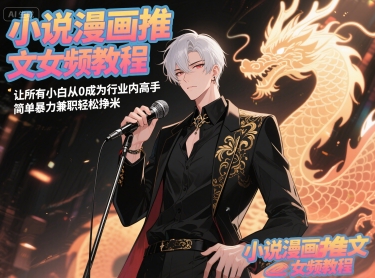 小说漫画推文女频教程，让所有小白从0成为行业内高手，简单暴力兼职轻松挣米-辉硕副业