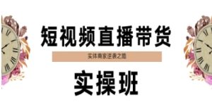 短视频直播带货实操班,实体商家逆袭之路-辉硕副业
