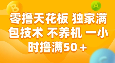 零撸天花板，独家满包技术 不养机 一小时撸满50+【揭秘】-辉硕副业