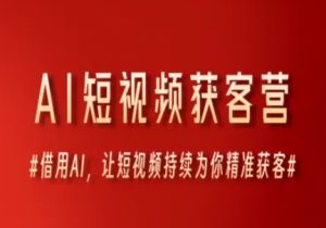 AI短视频获客营,借用AI,让短视频持续为你精准获客-辉硕副业