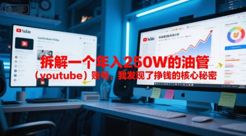 付费文章：拆解一个年入250W的油管（youtube）账号，我发现了挣钱的核心秘密-辉硕副业