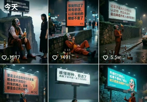 一条视频竟然15W赞！用AI制作小丑自嘲扎心文案视频，当下非常火爆的短视频流量神器-辉硕副业