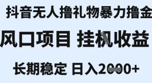 最新风口抖音无人暴力撸金技术,不违规不封号,一个小时收益2k+,小白当天拿结果【揭秘】-辉硕副业
