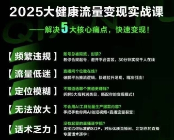 大健康流量全域新增长8.0，三月底线下课视频，大健康万亿蓝海，从类目突围到模式迭代-辉硕副业