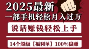 起航哥10个项目8个100%挣钱项目，2025最新一部手机轻松月入过W，简单轻松，无脑操作-辉硕副业